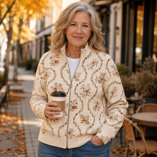 Liverno Fiorella | Kofta med blommigt mönster för dam
