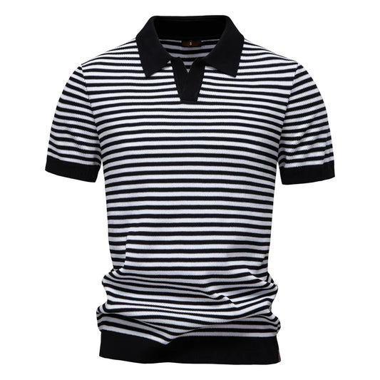 Liverno Fabian | Elegancka Polo w Paski Premium dla Mężczyzn