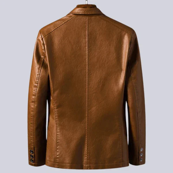 Van Elst Mode® | comfortabele kunstlederen heren blazer