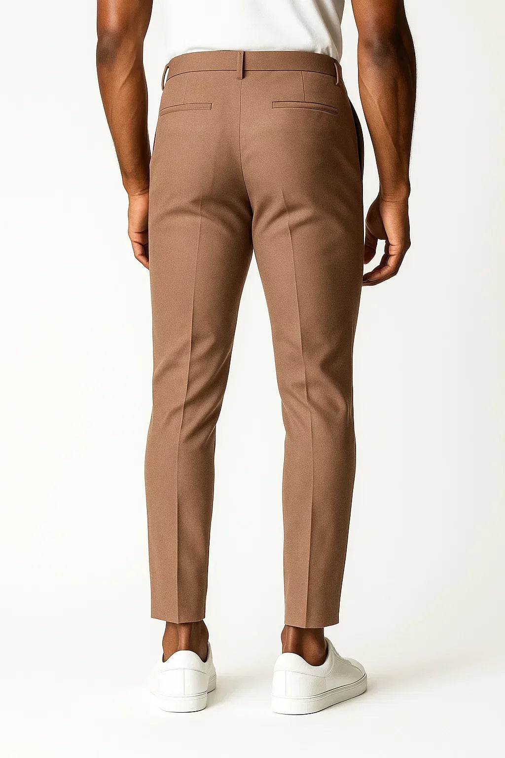 Lunelle | Heren Chino Broeken Khaki Stretch Stof Moderne Pasvorm