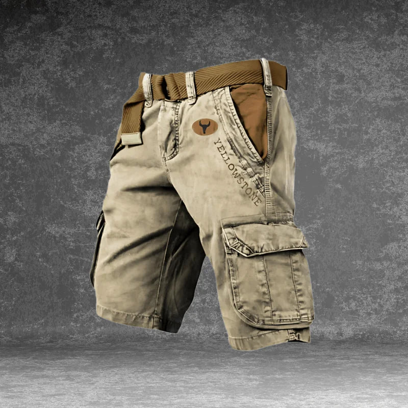 Men's Cargo Shorts with Pockets — Atticus Utility Belt Comfort