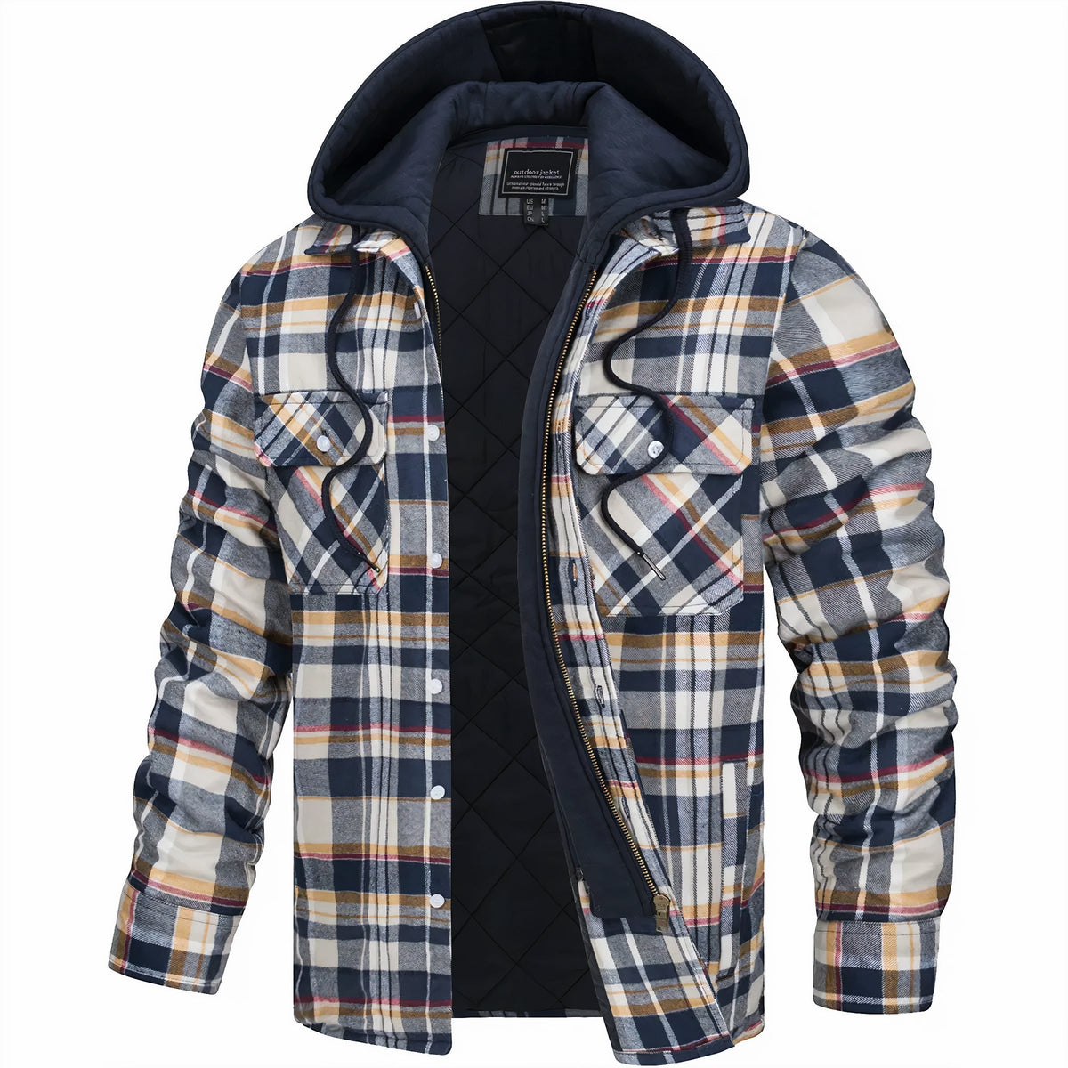 Van Elst Mode® | Geruite jas met rits