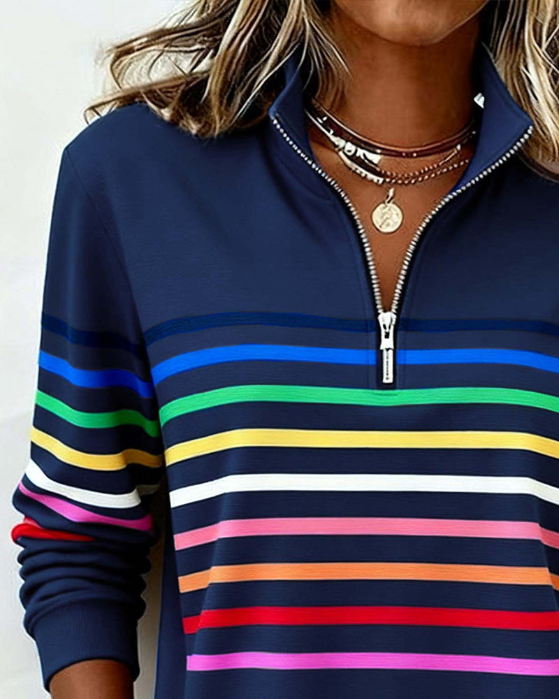 Liverno™ Mila | Kolorowy Sweter Casual na Co Dzień