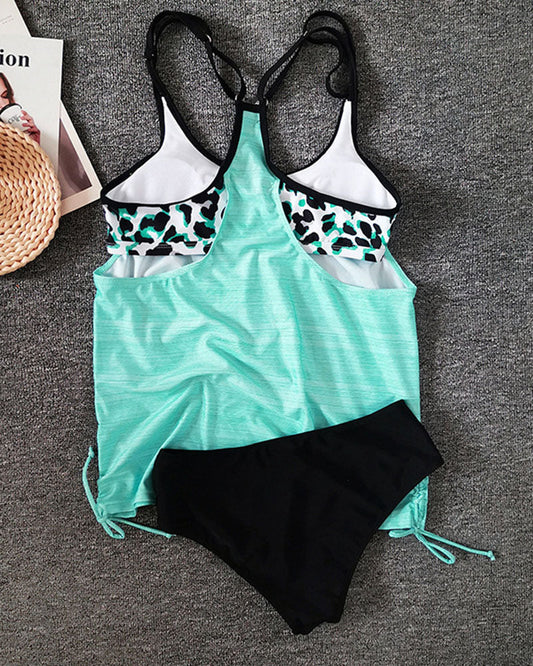 Liverno Thea – Elegancki tankini z subtelnym motywem panterki