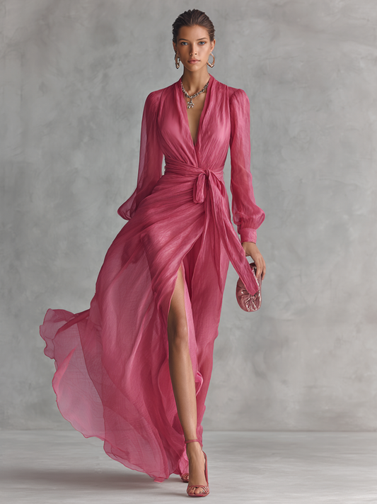 Liverno Juliette | Elegancka Sukienka Maxi z Szyfonu