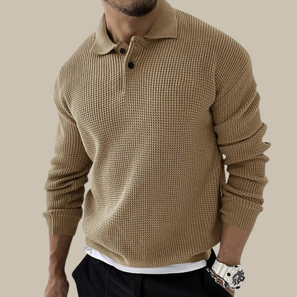 CHRIS | Stylisches Langarm-Polo-Shirt für Männer
