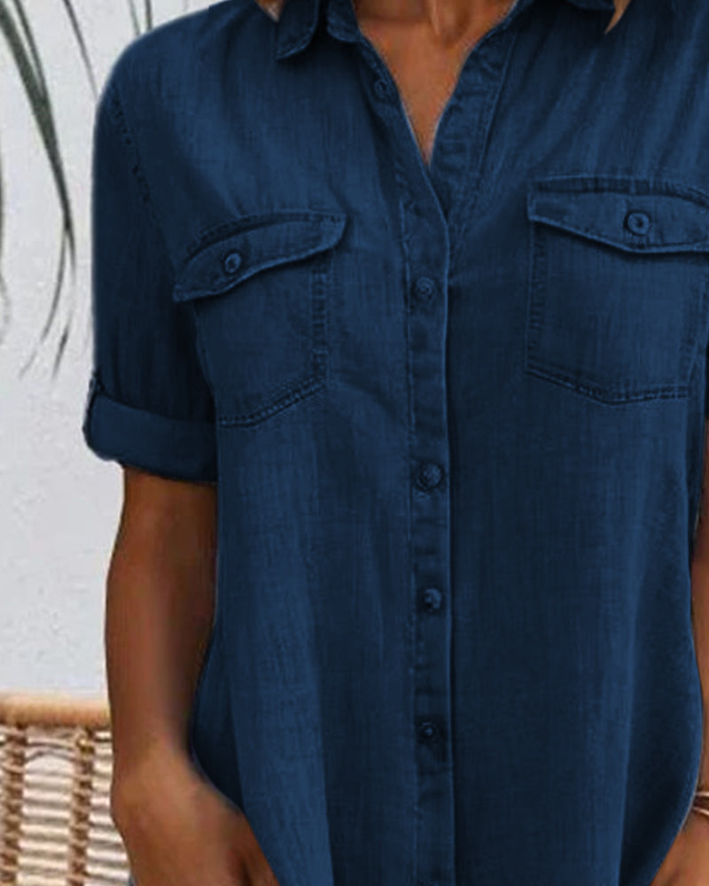 Liverno™ Nova | Ponadczasowa Sukienka Koszulowa Jeansowa