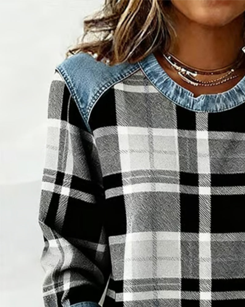Van Elst Mode® | Stijlvolle geruite trui