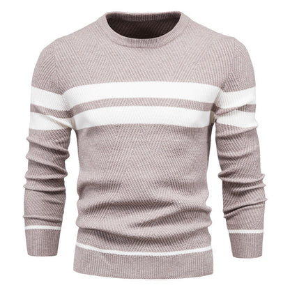 Jongman™ | Moderne Herentrui Met Streepdesign