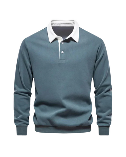 Liverno Maleko | Elegancka Polo Męska z Kontrastowym Kołnierzykiem