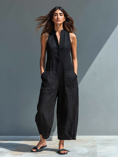 Liverno Estelle | Elegant jumpsuit i maxilängd med linne