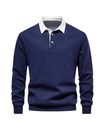 Liverno Maleko | Elegancka Polo Męska z Kontrastowym Kołnierzykiem