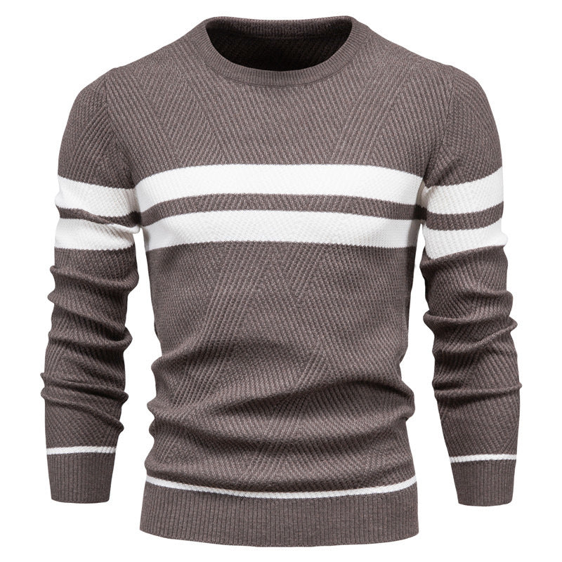 Jongman™ | Moderne Herentrui Met Streepdesign