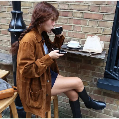 Van Elst Mode® | Suede Statement Coat