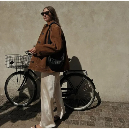 Van Elst Mode® | Suede Statement Coat
