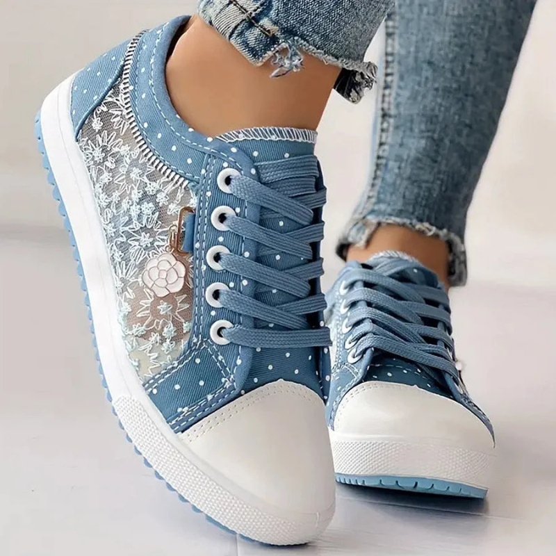 Liverno™ Caro | Eleganckie Sneakersy z Kwiatowymi Detalami