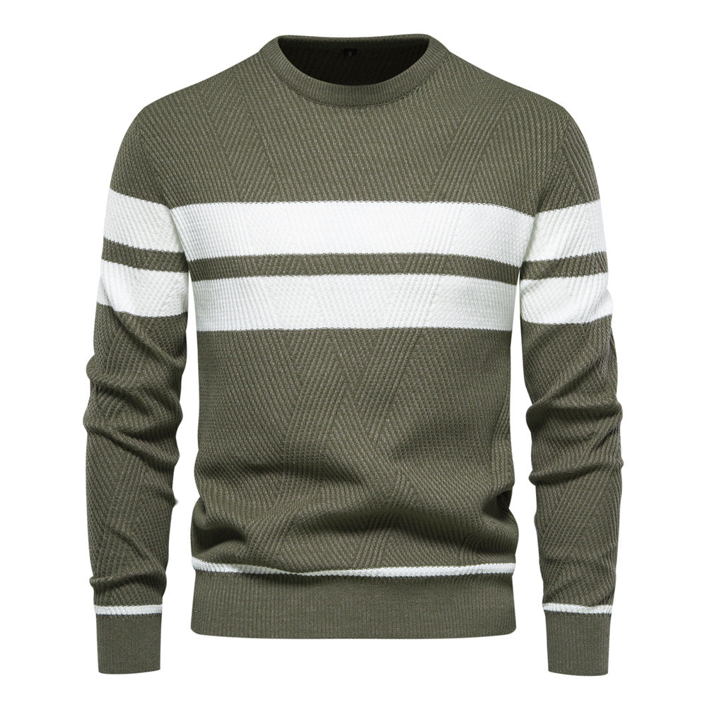 Jongman™ | Moderne Herentrui Met Streepdesign