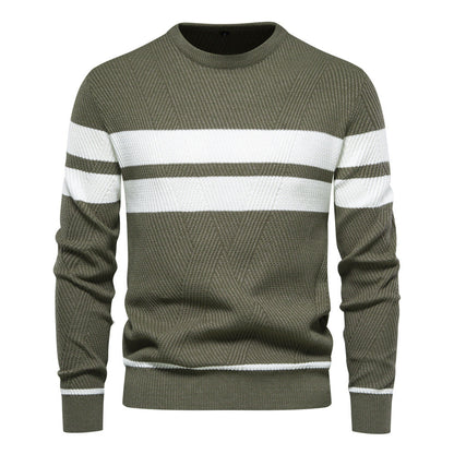 Jongman™ | Moderne Herentrui Met Streepdesign