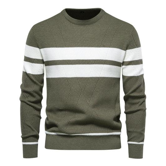 Jongman™ | Moderne Herentrui Met Streepdesign