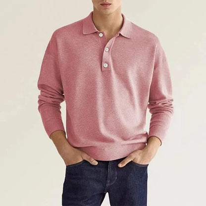 JAMES - ELEGANT MEN'S LONG SLEEVED POLO SHIRT