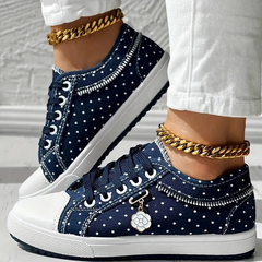 Liverno Caro | Eleganta sneakers med blomdetaljer