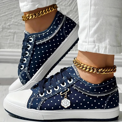 Liverno™ Caro | Eleganckie Sneakersy z Kwiatowymi Detalami