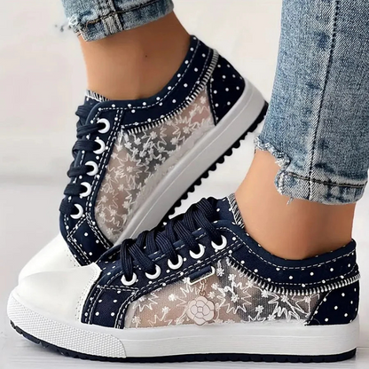 Liverno™ Caro | Eleganckie Sneakersy z Kwiatowymi Detalami