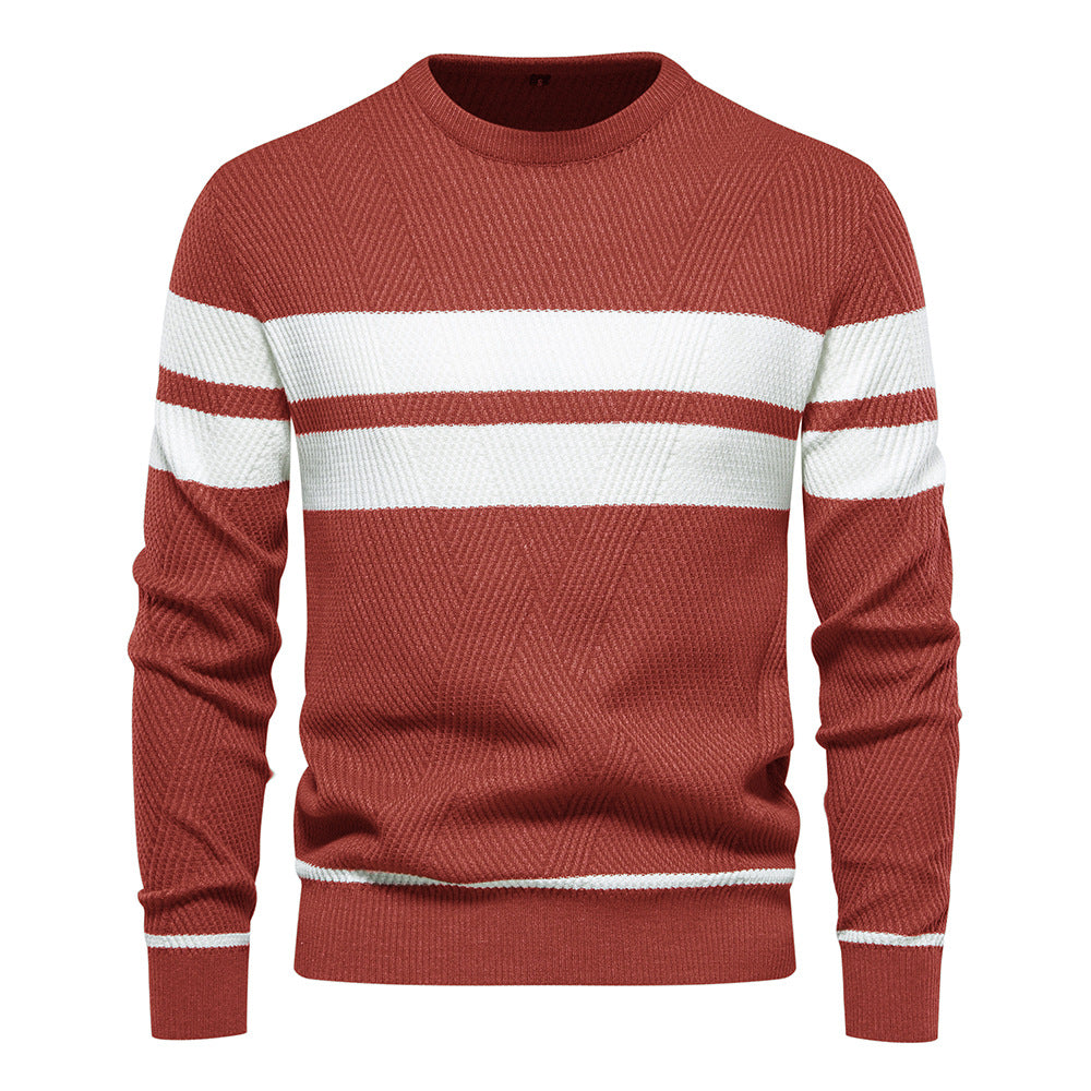 Jongman™ | Moderne Herentrui Met Streepdesign