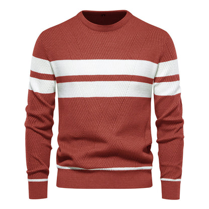 Jongman™ | Moderne Herentrui Met Streepdesign