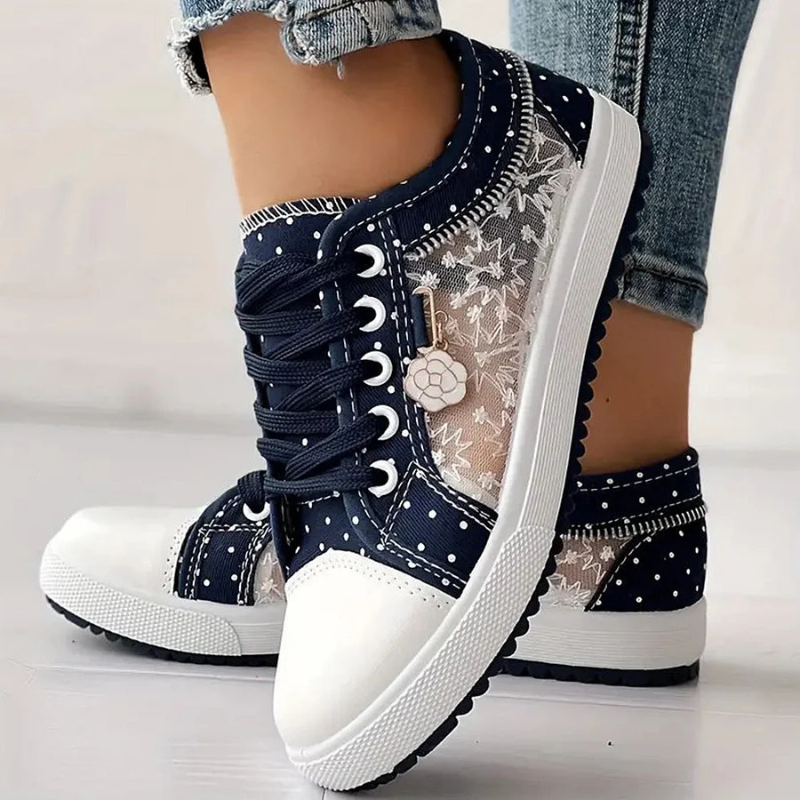 Liverno™ Caro | Eleganckie Sneakersy z Kwiatowymi Detalami