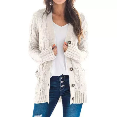 Olivia | Dames Gebreide Midi-Trui – Warm & Comfortabel voor de Herfst