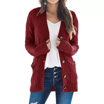 Olivia | Dames Gebreide Midi-Trui – Warm & Comfortabel voor de Herfst