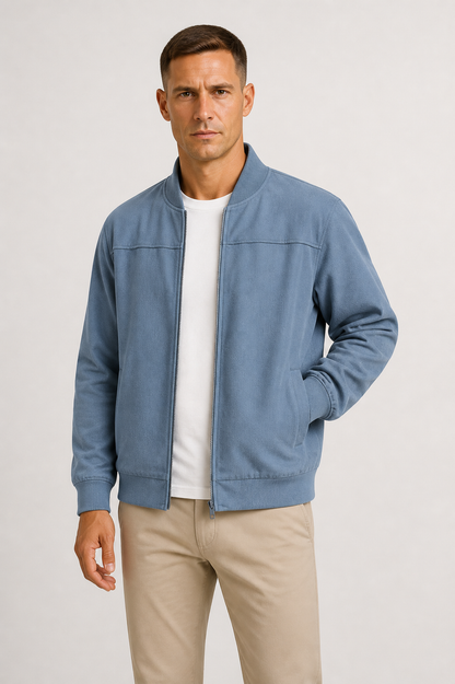 Lunelle | Heren Suède Bomberjack Slim-Fit Tijdloze Stijl