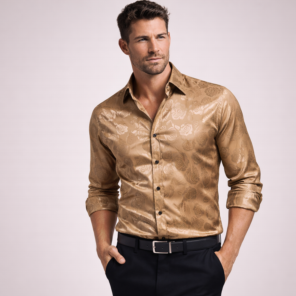 Reid | Gloss Finish Men’s Shirt with Modern Edge