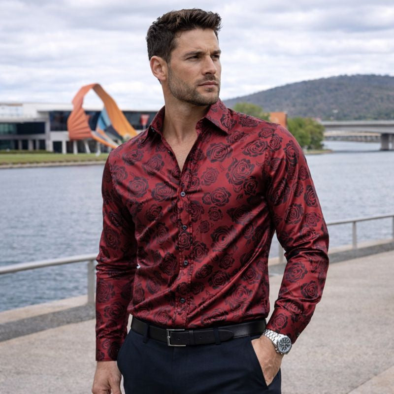Reid | Gloss Finish Men’s Shirt with Modern Edge
