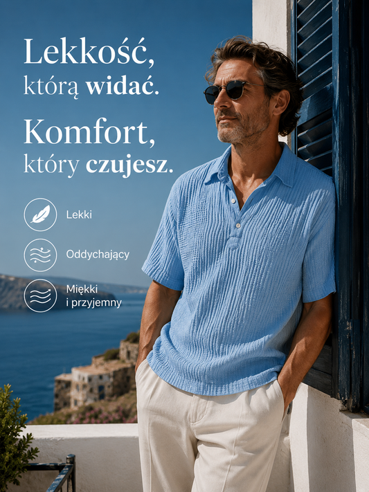 Liverno Renato | Lekka Koszula Męska Premium o Strukturalnym Splocie