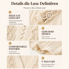 Nadia | Geplooide blouse met kanten mouwen