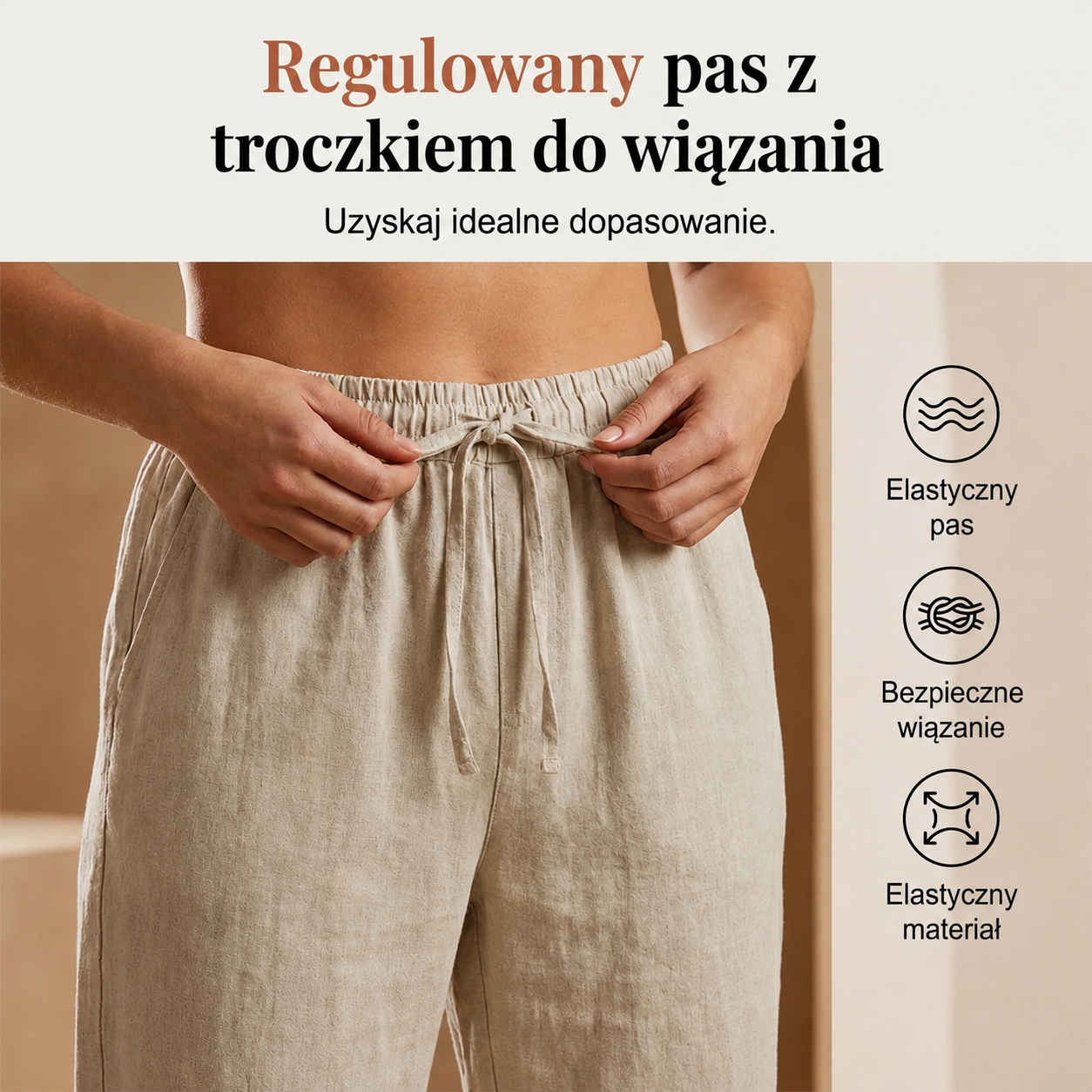 Liverno Aurela | Lekkie szorty o lnianym wyglądzie