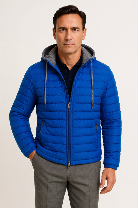 Lunelle | Heren Gewatteerde Jas Met Capuchon Lichtgewicht Pasvorm