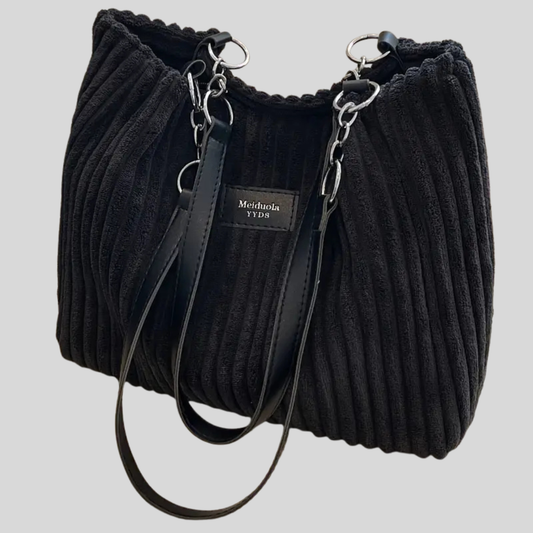 Liverno™ Onyx | Duża Torba Tote ze Sztruksu