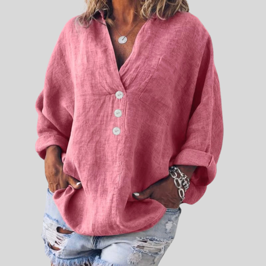 Liverno™ Celeste | Stylowa Bluzka O Naturalnym Looku