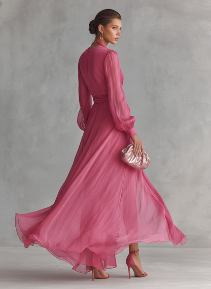 Liverno Juliette | Elegancka Sukienka Maxi z Szyfonu