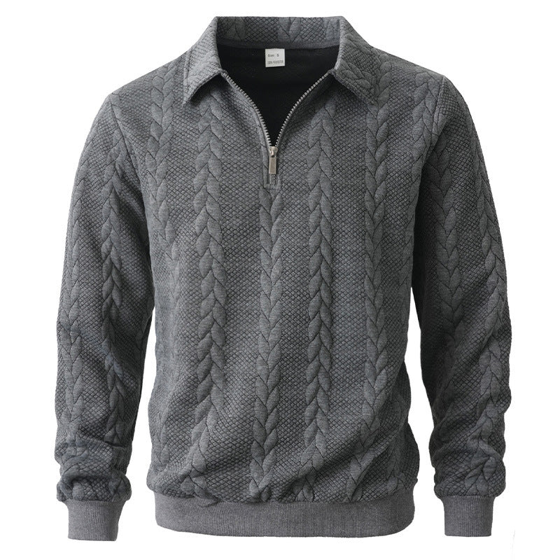 Liverno Eliano | Elegancki Sweter Męski z Kołnierzykiem i Zamkiem