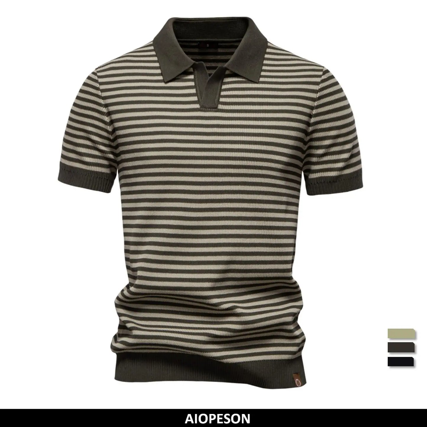 Liverno Fabian | Elegancka Polo w Paski Premium dla Mężczyzn