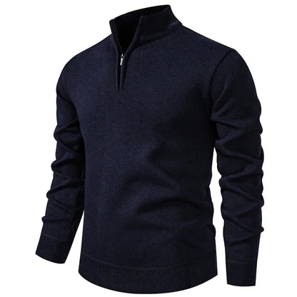 Jongman™ | Casual Gebreide Trui Met Halve Rits