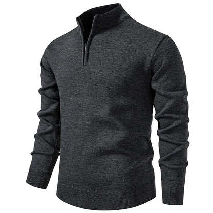 Jongman™ | Casual Gebreide Trui Met Halve Rits