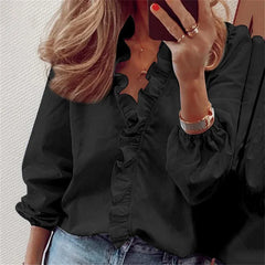 Liverno Isabella | Blus med fina volanger