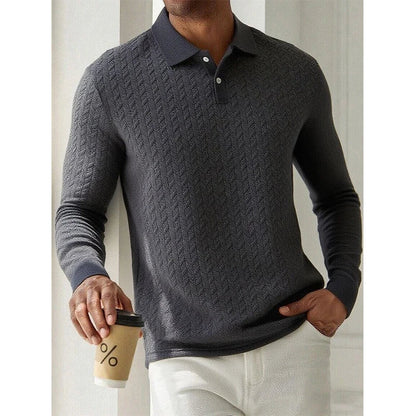 Jongman™ | Casual Heren Polo Met Lange Mouwen