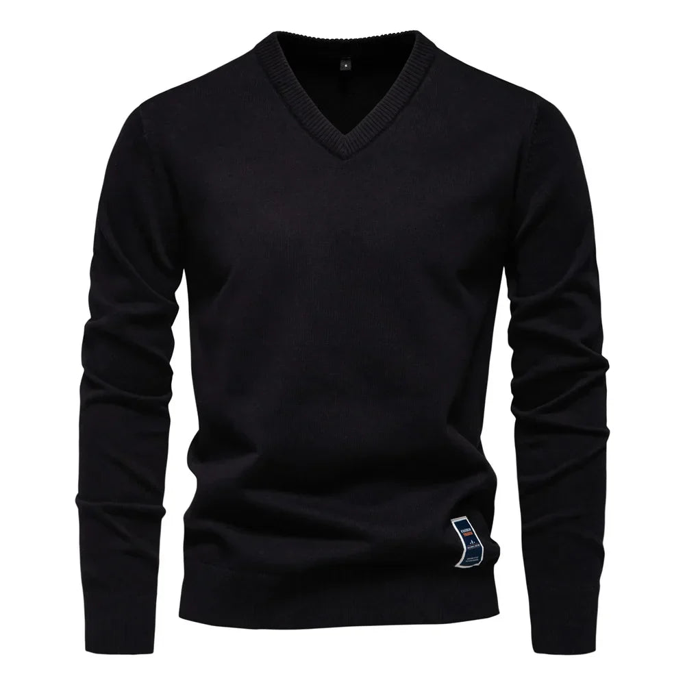 Jongman™ | Katoenen V-Hals Heren Sweater