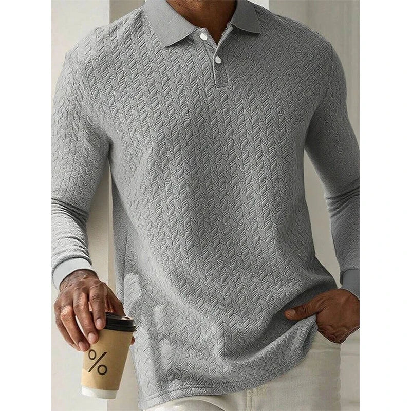 Jongman™ | Casual Heren Polo Met Lange Mouwen